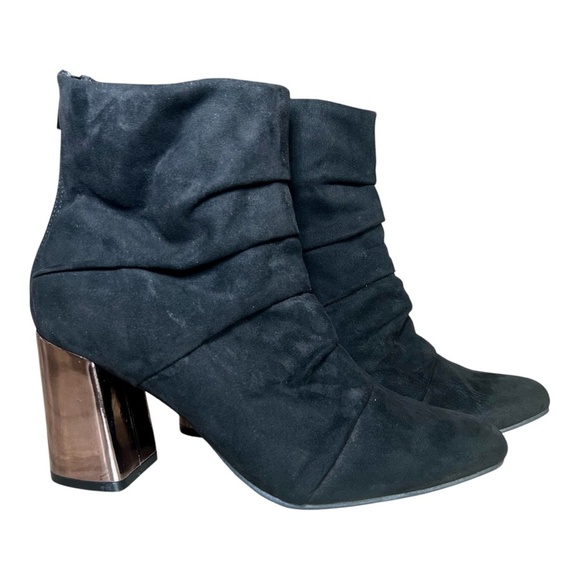 Christian Siriano Women's Faux Suede Black Boots, Pointed Toe, Size 10 - Picture 4 of 7